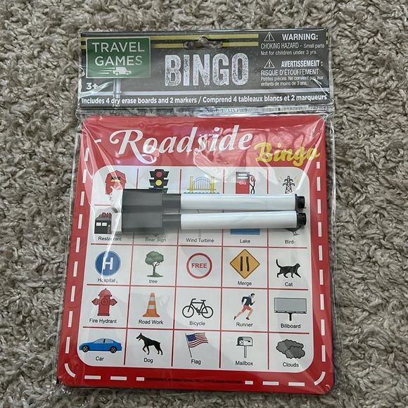 NIP Travel Games Vehicle & Road Side & Road Sign Bingo Games Bundle & 6 Markers - Picture 3 of 11